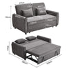 164cm Wide 3 in 1 Grey Convertible Sofa Bed Lounger Chaise Bed Sleeper Sofabed