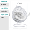 Hanging Egg Chair Rattan Outdoor Indoor Patio Garden Swing Chairs With Cushion