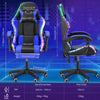 Blue Gaming Chair with RGB LED illuminat Ergonomic Computer Swivel Office Xcfnwz