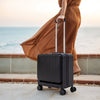 Wheeled Black Suitcase Cabin Trolley Bag Hand Luggage Carry On Travel Case