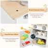 Toddlers Wooden Play Kitchen Pretend Play Cooking Set w/Microwave-White