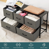 Fabric Chest of Drawers 5 Drawer Dresser Bedroom Bedside Storage Organizer Unit