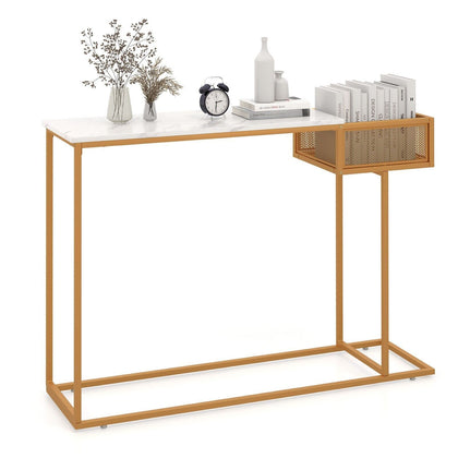 Modern Console Table Entryway Side Table 2-Tier Foyer Table Couch Table