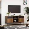 Mondeer Retro TV Stand Cabinet TV Unit with 2 Hollow Metal Door Panel for 50" TV