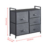 Fabric Cabinets Storage Unit Metal Frame Chest of Drawer Organiser Bedside Table