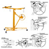 Drywall Hoist Plaster Board Panel Sheet Heavy Duty 150LB 11 Ft Lift Lifter Crane