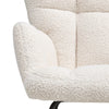 Teddy Fleece Relax Rocking Chair Modern Accent Chair with Wood Legs Living Room
