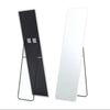 Silver White Rectangular Full Length Standing Mirror Metal Frame for Home Decor