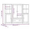 Camerina Highboards 3 pcs High Gloss White Engineered M8Z4
