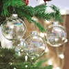 5-50x Iridescent Glass Wedding Baubles Balls Fillable Tree Ornaments