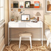 Multipurpose Computer Workstation Vanity Table-White