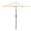 2.7M Round Garden Parasol Sun Shade Patio Hanging Umbrella with Crank Tilt Base