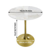 FATIVO 100cm Tall Marble Tulip Dining Table Round Bar Coffee Table Casual Studio