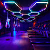 Hexagon LED RGB Lighting Car Detail Retail Garage Workshop Gym Wall Lights