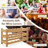 Freestanding Countertop Wine Bottle Organizer 18 Bottles Wine Rack-Natural