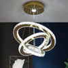K9 Crystal Gold Chandelier LED Ceiling Lights Pendant Light Dimmable Remote 49W