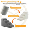 4-Tier Foam Dog Ramp 41CM Wide & 72CM Deep Pet Stairs W/ Washable Zippered Cover