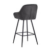 2 PCS Luxury Kitchen Bar Stools Velvet Padded Seat ＆ Armrest Salon Lounge chairs