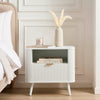 Dusk Hattie Warm White 1 Drawer Nightstand RRP £599