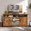 Industrial TV Stand for TVs up to 65” Fireplace TV Stand Entertainment Center