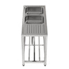 Commercial Catering Kitchen Table Sink Stainless Steel Double Bowl Drainer Unit