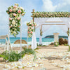Wedding Arch Backdrop Stand Balloon Flower Rack Door Prop Garden Frame