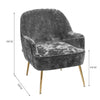 Velvet Scallop Shell Back Tub Chair Armchair Dressing Sofa Stool Bedroom Lounge