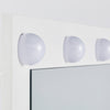 Dressing Table LED Bulbs Mirror Glass TopVanity Cabinet Make up Desk Stool Home