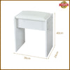 Modern Dressing Table Makeup Desk with Mirror Drawers Stool 10 LED Light Bedroom