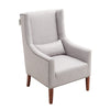 Upholstered Fabric High Wing Back Armchair Accent Chair Lounge Stud Sofa Seat