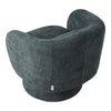 Knitted Velvet Swivel Cuddle Sofa Chair Single Tub Armchair Padded Seat w/Pillow