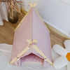 Dog Cat Teepee Pet Canopy Bed Comfy Fabric Cover Cushion Nesting Play Tent House