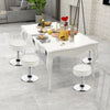 Height Adjustable Dining Chair 360-Degree Swivel Bar Stool Vanity Stool-White