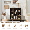 Costway 8-Cube Storage Bookcase Wooden Bookshelf Side Cabinet Display Rack