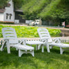 Plastic Garden Sun Lounger Outdoor Folding Day Bed Chair Beach Pool Recliner