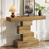 Rustic Console Table, 108cm Slim Wood Sofa Table Behind Couch for Living Room