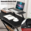 L-Shaped Computer Desk Home Office Corner Workstation w/ Movable Host Stand