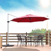 3.3m Patio Offset Cantilever Umbrella Outdoor Round Hanging Market Parasol