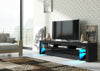 200cm TV Unit I Modern Cabinet TV Stand I Black High Gloss Doors I Free LED