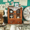 Wooden Drawer Storage Cabinet Doors Desktop Cupboard Rustic Display Shelf Unit
