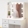 Dressing Table Wood Makeup Desk White with Mirror 5 Drawers Stool Shelf Bedroom