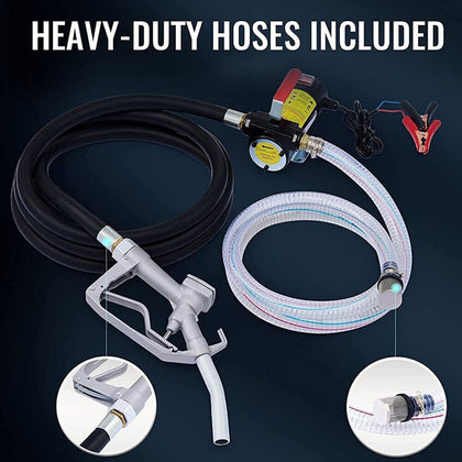 12V Diesel Electric Fuel Transfer Pump Self Priming Oil Dispenser Kit 45L/Min UK