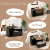 Cat Litter Box Enclosure Indoor Cat House Side Cabinet Nightstand w/Drawer