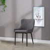Set of 2 Faux Leather/Suede Dining Chairs Metal Legs Reception Restaurant Chair