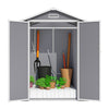 6 X 4.4FT Garden Shed Tools Storage Apex Roof with Air Vent Window Double Doors