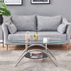 Nest Of 3 Nested Nesting Tables Side End Coffee Table Glass/Wood for Living Room
