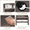 Compact Computer Desk Wooden Study Table Writing Workstation Storage Bookshelf