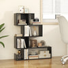 Costway 5-Tier S-Shaped Bookshelf Z-Shelf Bookcase Home Modern Display Shelf