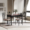 5PCS Dining Table & Chair Set Breakfast Bar Kitchen Furniture with Padded Seat