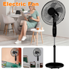 16 INCH ELECTRIC PEDESTAL FAN FLOOR STANDING OSCILLATING 4 SPEED COOLING UK